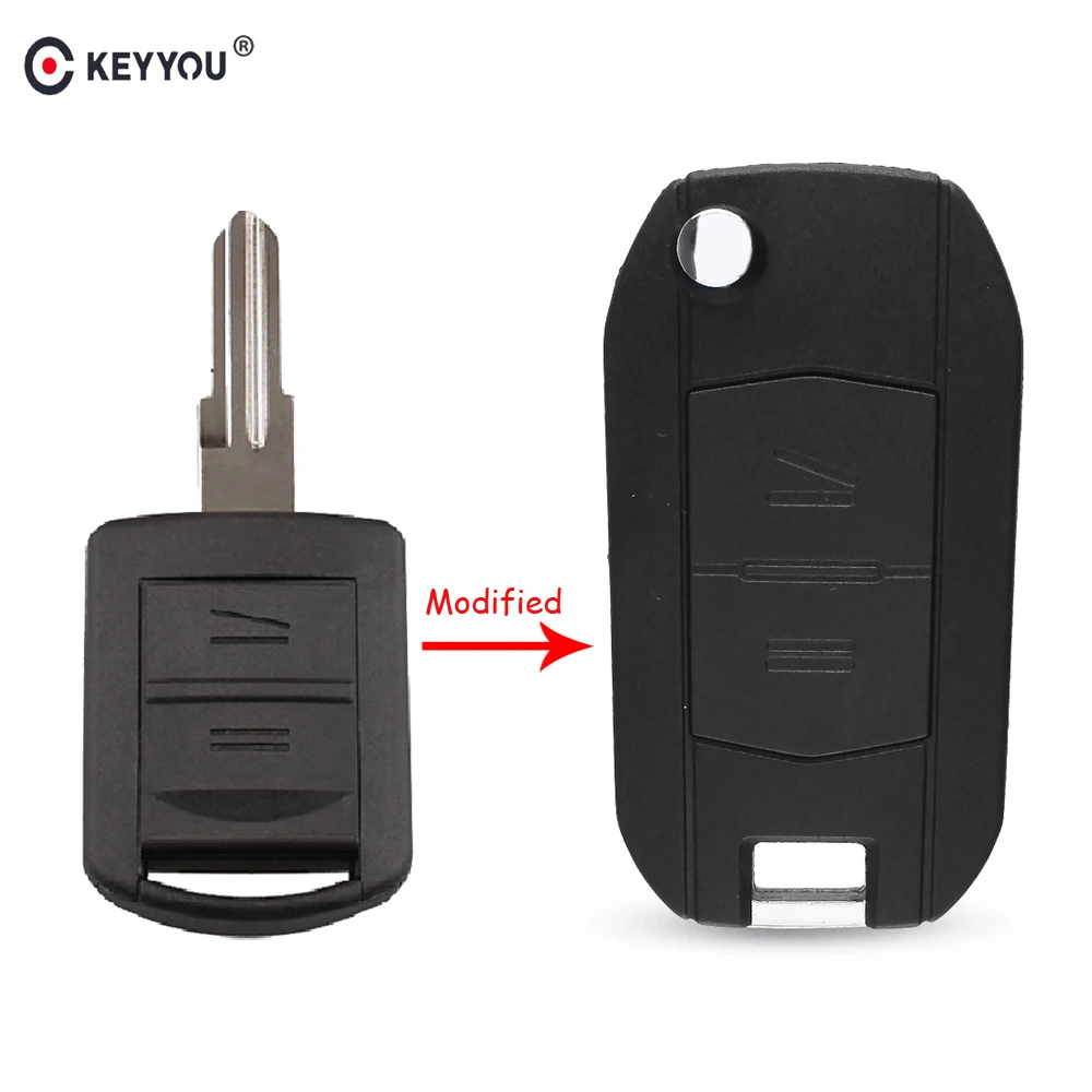 Модифицированный Автомобильный ключ KEYYOU для Vauxhall Opel Corsa C Combo Tigra Meriva Agila 2 кнопки