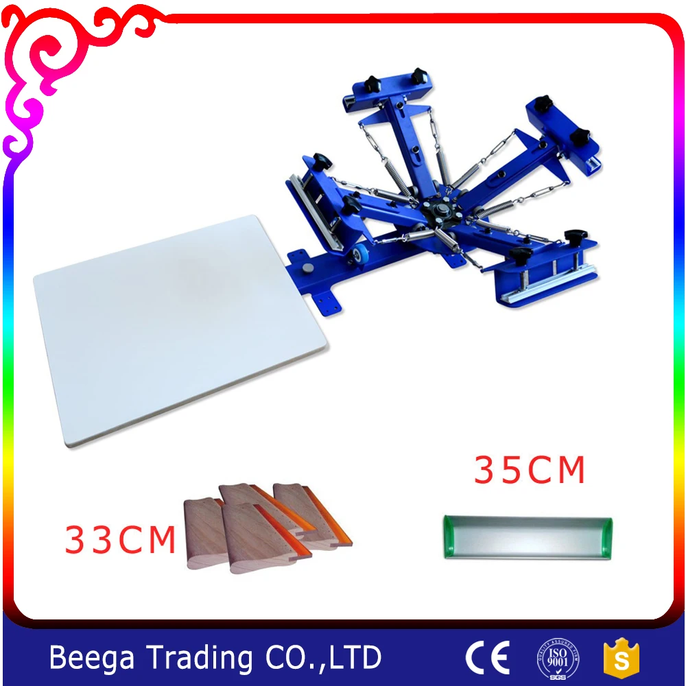 

DIY Printing Press for 4 Color 1 Station Screen Equipment With Some Materials