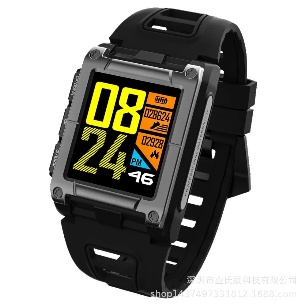Black Gps монитор сердечного ритма ремень IP68 Водонепроницаемый плавание фитнес-трекер Многофункциональный цифровой ремешок мониторинг сердечного ритма подарок для мужчин - Цвет: Black