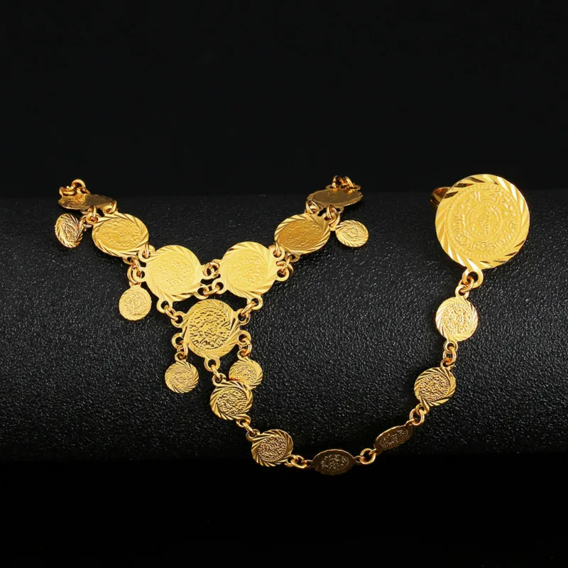 Монета браслет Для женщин Ислам арабов металлические монеты Jewelry