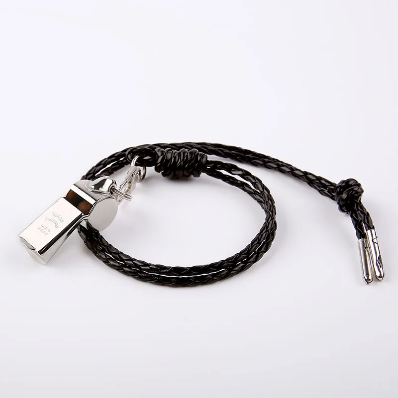 ACME Thunderer 63 металлический свисток для рефери, тренера для Черлидинга, баскетбола, футбола, волейбола, тренировочный инструмент, подарок для влюбленных - Цвет: black lanyard