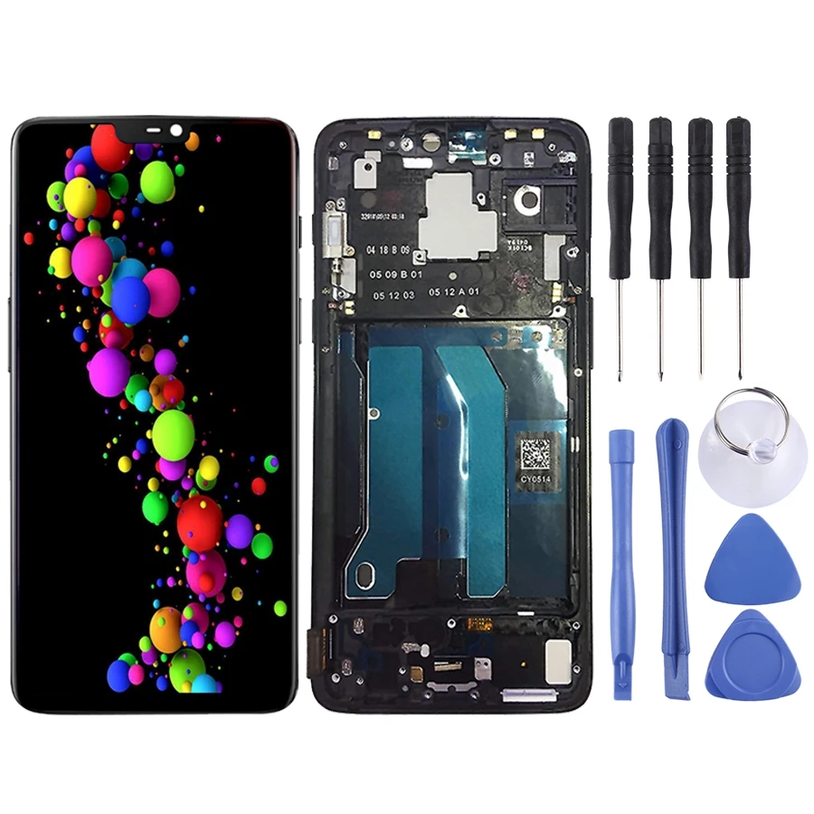 ЖК экран для OnePlus 6 сенсорный и дигитайзер в сборе с рамкой сменная деталь