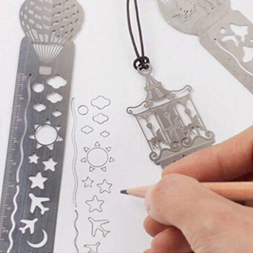 1 шт. милые Мультяшные пустые метрические гравированные весы закладки карманные