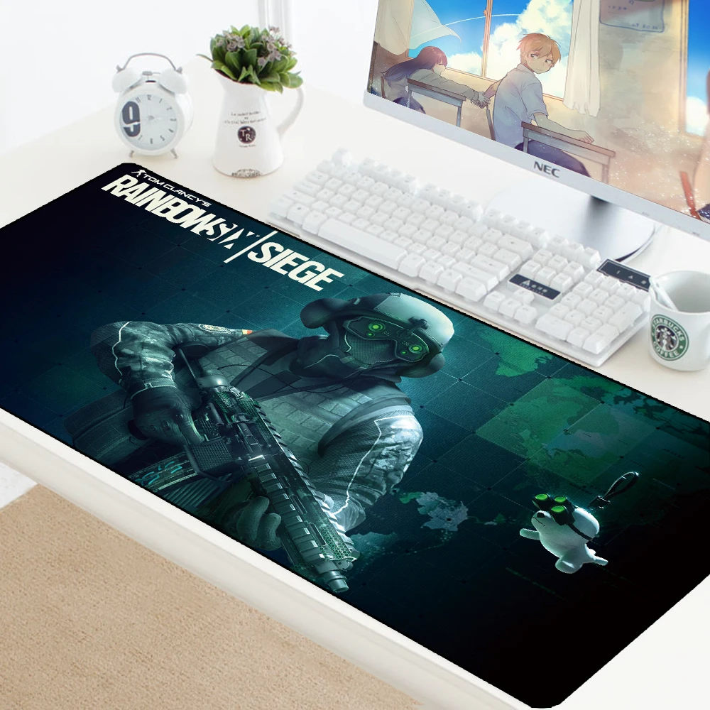 Большой коврик для мыши Rainbow Six Siege, геймерский игровой коврик, большой коврик для мыши, Настольный коврик для ПК, компьютера, ноутбука, XL 700X300 мм