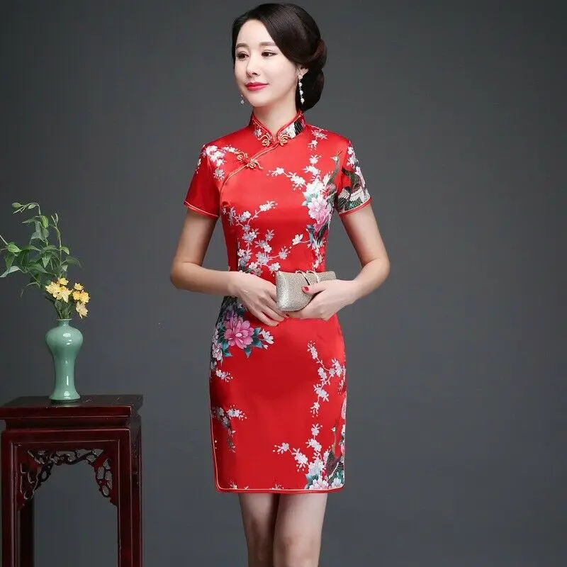 Китайские традиционные костюмы Vestito оригинальный женское платье Чонсам Тан