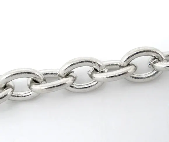 

Сплав серебряного цвета 9 мм x 7 мм (3/8 дюйма x 2/8 дюйма), 1 м Новый