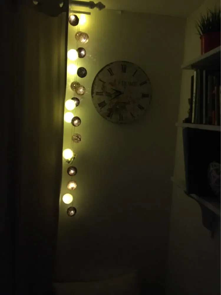 20 шариков/шт. Кремово белый дым серый хлопковый шар гирлянды сказочные огни