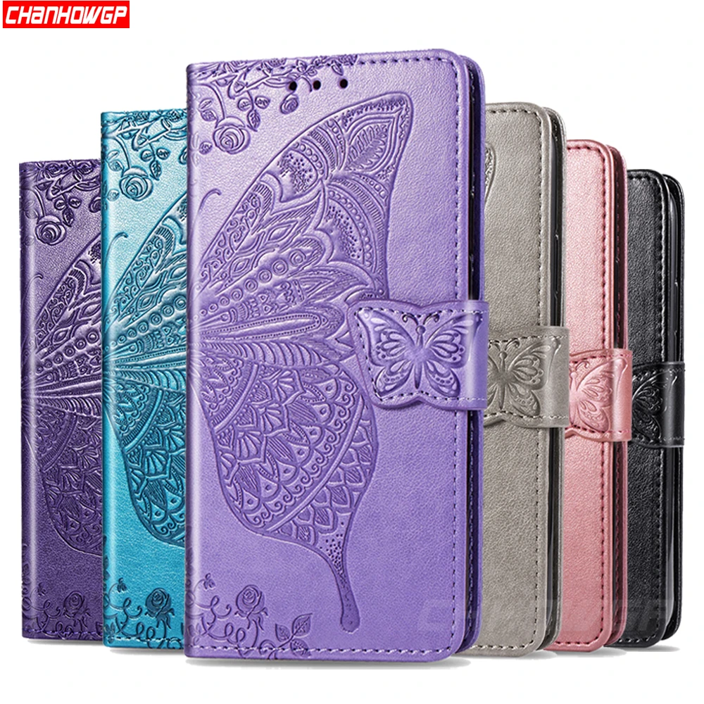 Чехол книжка с 3d бабочкой для Huawei P30 P20 Lite P Smart Y6 Y7 Pro Y9 2019 Y3 Y5 2018 Honor 7A 8A Mate 20 Nova 4