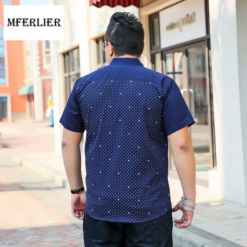 MFERLIER летние мужские 8XL 9XL рубашки 10XL 7XL хипстер плюс размер большие повседневные