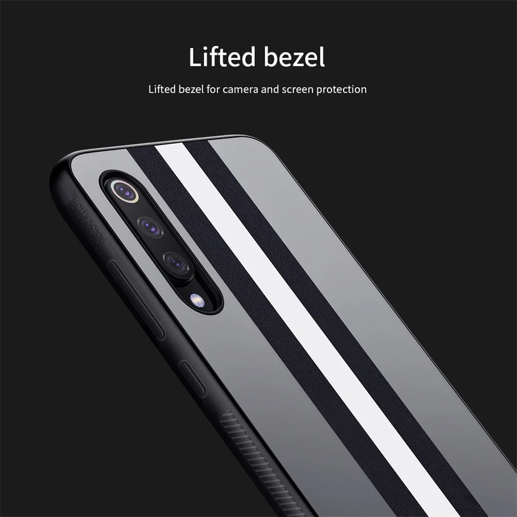 Для Xiaomi mi 9 чехол mi 9 Explorer чехол Nillkin Полосатый чехол PC pu кожаный светоотражающий мерцающий чехол для Xiaomi mi 9