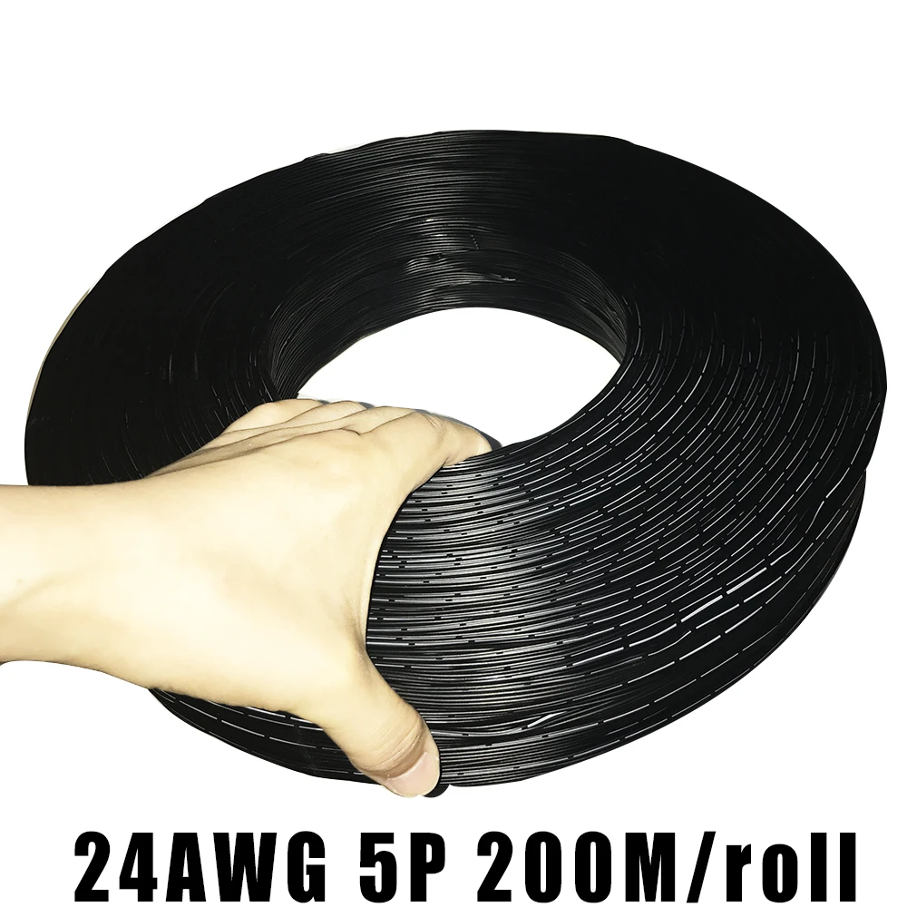 24AWG 4 ядра 5 ядер специальный мягкий силиконовый кабель 4P 5P черный плюс белый Примечание полоса силиконовый кабель 0,2 квадратных мм2 кабель