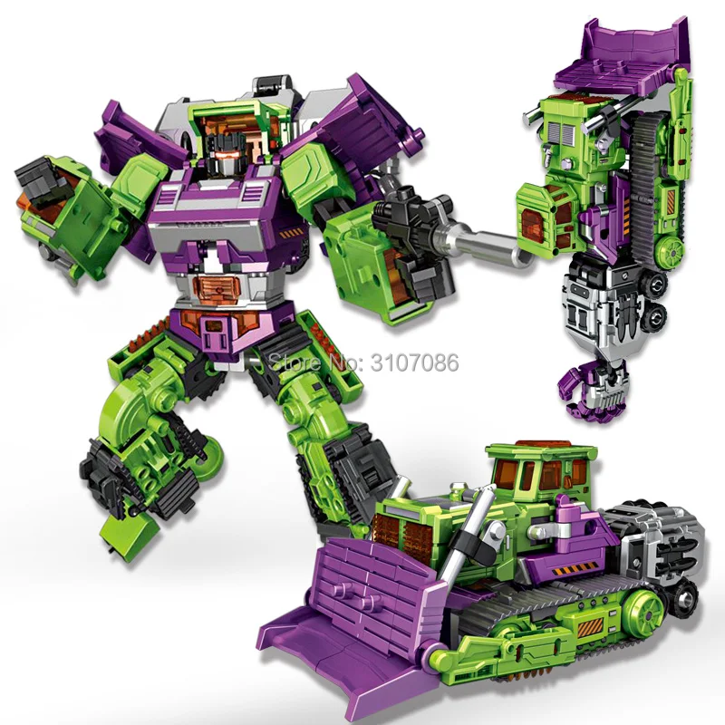 NBK Devastator бульдозер скраппер гравитационный крюк строитель GT Devastator KO трансформация Инженерная фигурка игрушки