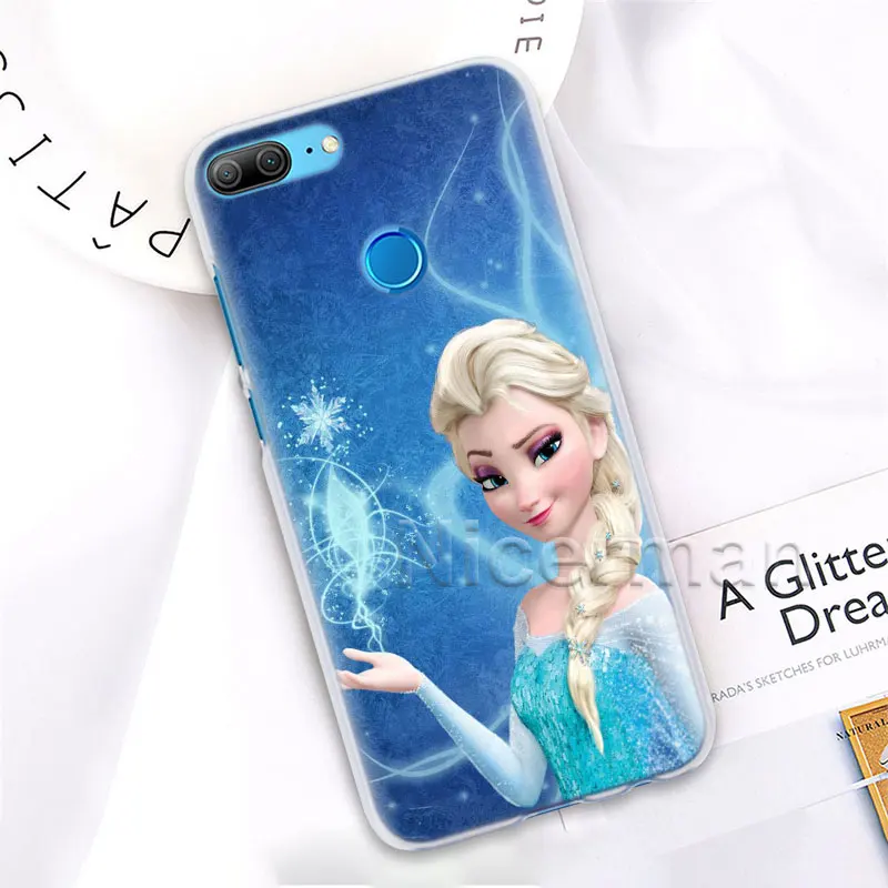 Чехол для телефона для Honor Y9 Y7 Y5 Y6 Y9 Honor 10 20 Lite 8X 8A играть прозрачную крышку панк Эльза тату принцесса Капа Coque