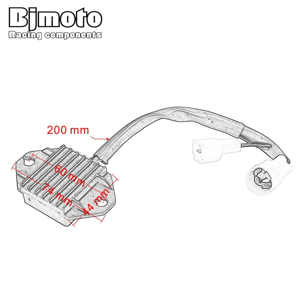 

Bjmoto For Yamaha 5UM-81960-E0 WR250F WR250 2007-2014 WR450F WR450 2007-2011 Motocross Motorcycle 12V regulator rectifier