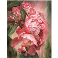 butterfly peony diamond embroidery painting rhinestones diamond mosaic 3d picture cross stitch pattern home decoration painting