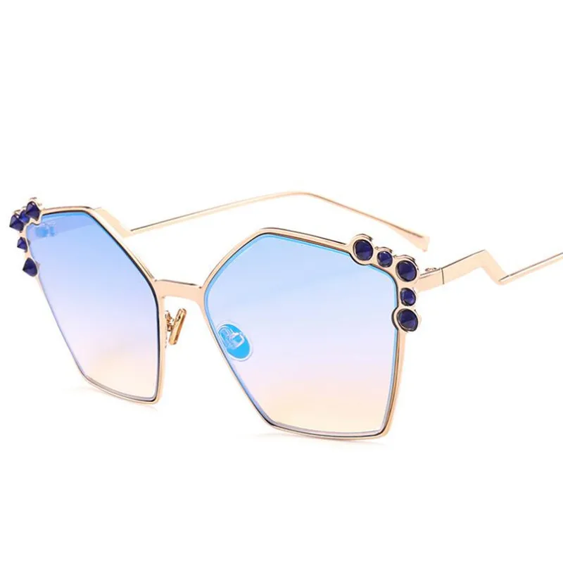 c5 blue Emosnia кошачий глаз солнцезащитные очки Необычные Modis Oculos De Sol feminino роскошные женские брендовые дизайнерские солнцезащитные очки с украшением из камней - Цвет линз: c5 blue