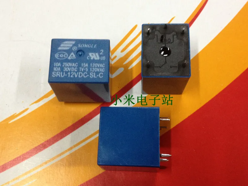 SRU-12VDC-SL-C реле Songle 12 В 5 футов Высокое напряжение 15 а 120 переменного тока машина для