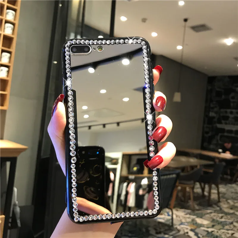 Роскошный зеркальный чехол для iphone 6 6s plus 7 8 xs max xr x задняя крышка huawei p smart 2019 nova 2i 3i