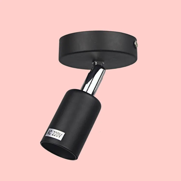 Black ceiling light E27 держатель Трековый светильник, регулируемый монтируемый Трековый светильник, промышленная одежда для торгового центра, светильник, потолочный светильник - Испускаемый цвет: Black ceiling light
