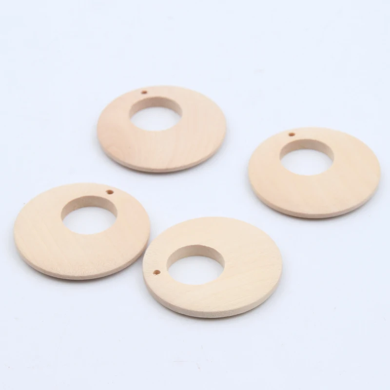 Круглые украшения из натурального дерева 20 шт. серьги для детей разделитель