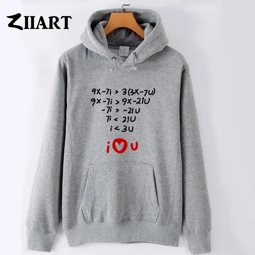 i&lt3u equation The I Love You Formula How To Say couple clothes boys man male autumn winter fleece hoodies | Мужская одежда