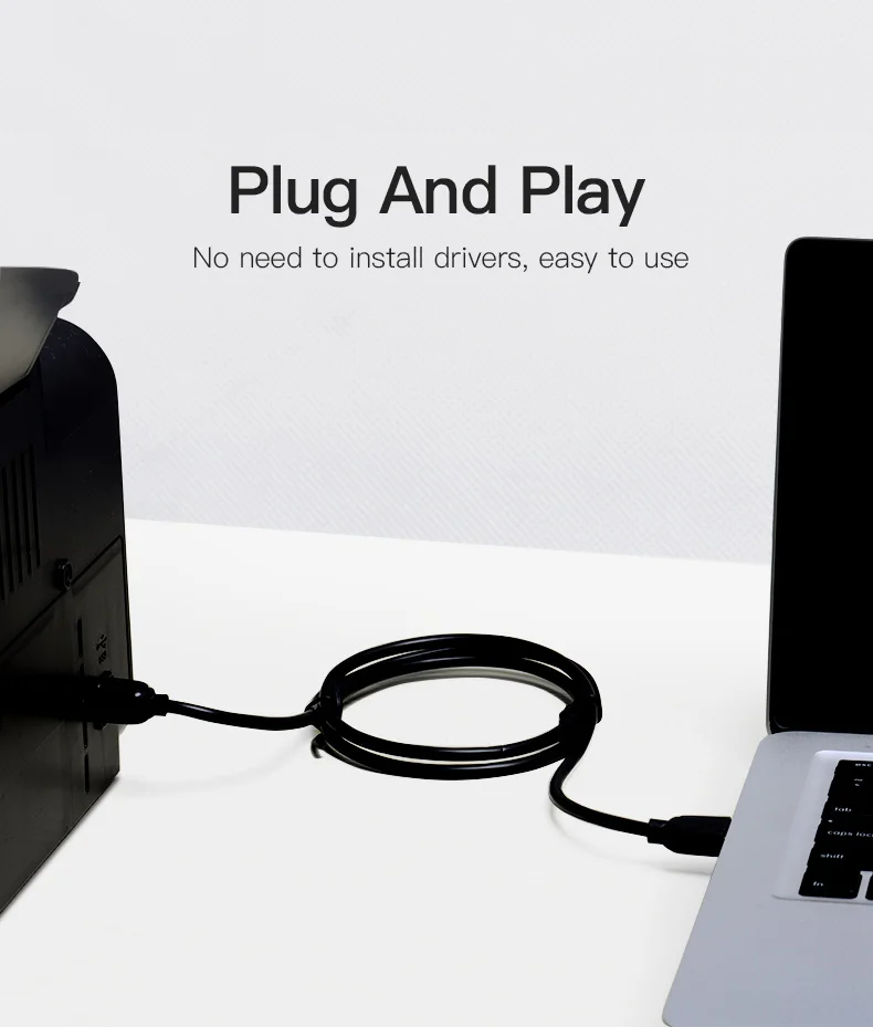 Vention USB 2,0 кабель для принтера type A Male to Male B Синхронизация данных 3 м 2 м 1 м USB кабель для печати для canon epson сканер hp принтер USB