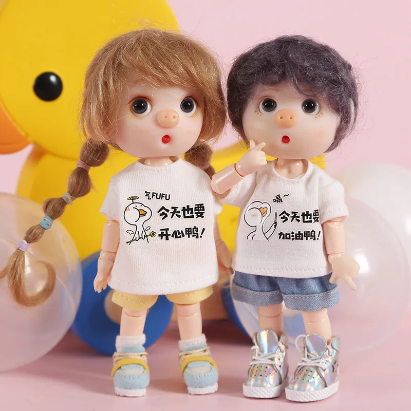 New Doll Clothes Cute T-shirt for ob11 obitsu 11 holala 1/12bjd doll clothes accessories dolls | Игрушки и хобби