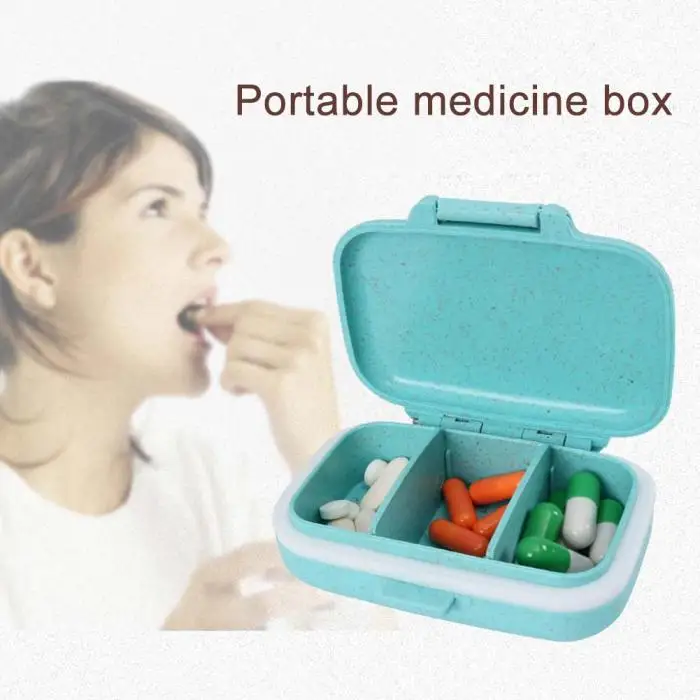 Переносная таблетница 3 отсека путешествия витаминный разделитель контейнер для хранения лекарственный Органайзер может CSV