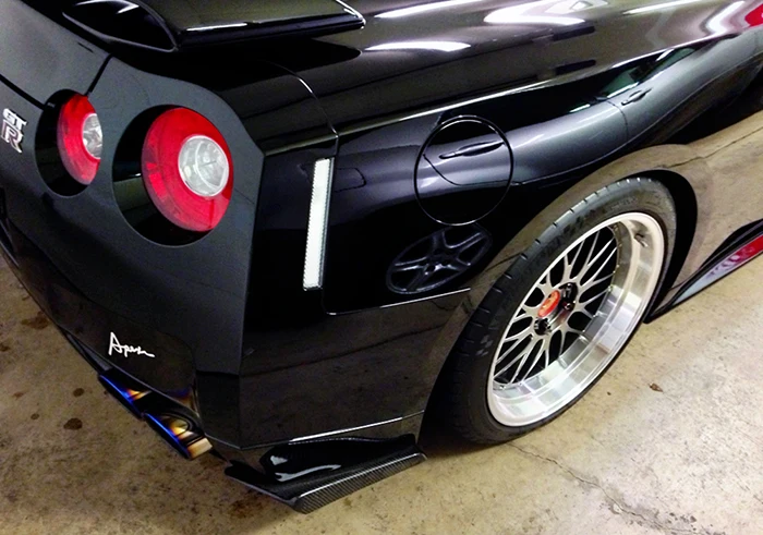 Стайлинг автомобиля для Nissan 2009-2010 R35 GTR удлинитель заднего бампера J-Style из