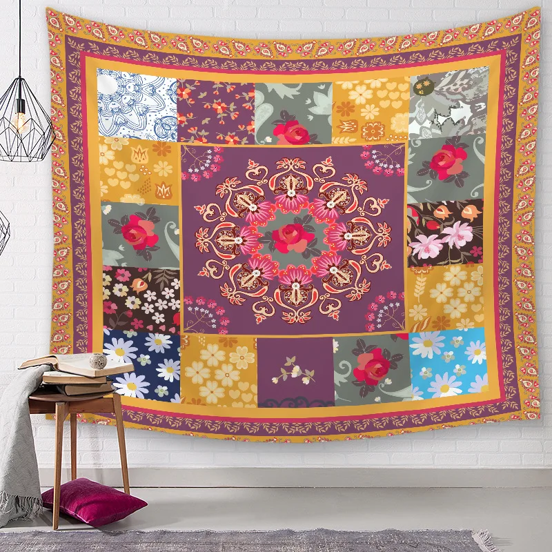 beautiful boho bohemian tapestry vintage floral indian wall hanging decoration for home elephant moroccan tapiz decor | Дом и сад