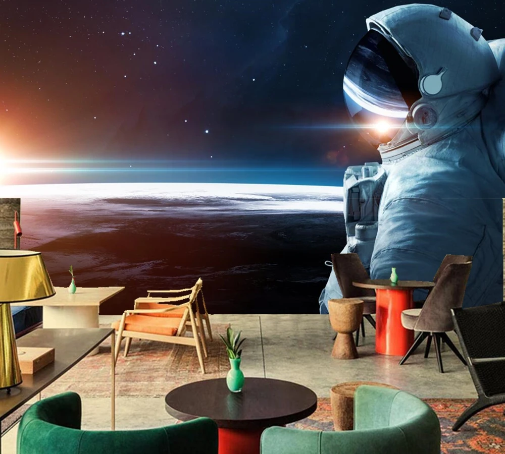 Обои для фотосъемки на поверхность планет шлема гостиной телевизора дивана