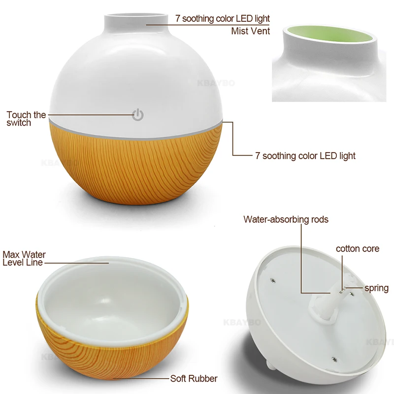USB Ультразвуковой увлажнитель 130 мл диффузор эфирного масла Арома Туман 7 цветов