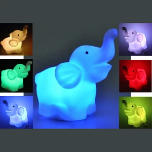 BOFO Colorful Lovely LED Elephant Shape Night Light Lamp