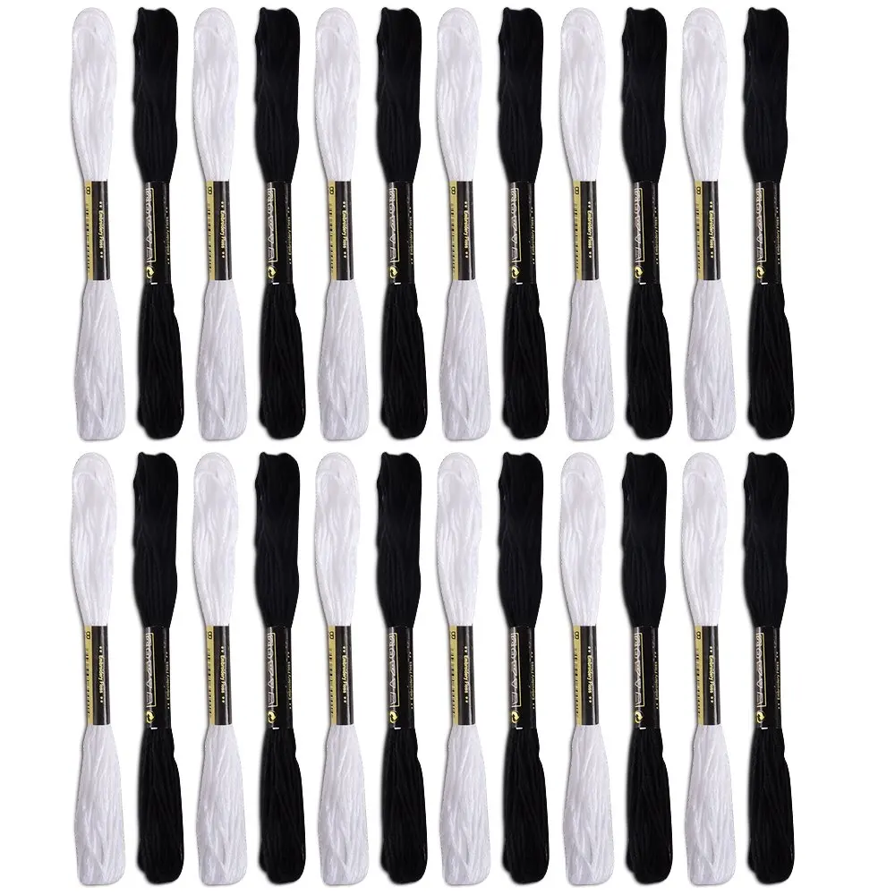 Горячие 24 вершины линии для вышивки крестиком вязаные браслеты (белый и