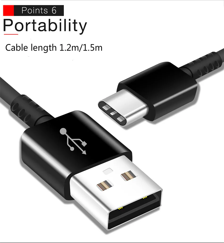 usb type C кабель USB C зарядный кабель type-C провод для Samsung Galaxy A5 A7 A8 A9 A8s S8/S9 Plus/Note8