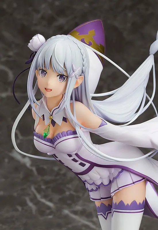 Re Zero Emilia фигурки 1/7 Scele Pre-Paind коллекционные игрушки 22 см
