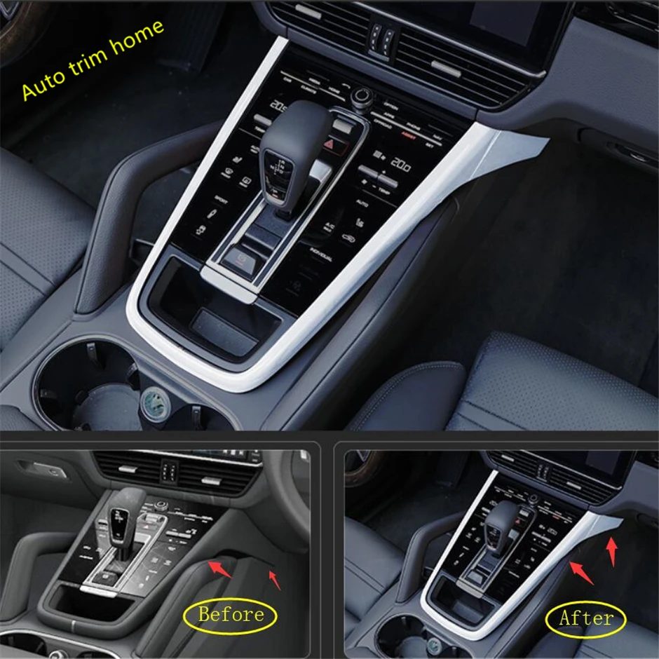 Чехлы для коробки переключения передач Lapetus 3 шт. ABS подходят Porsche Cayenne 2018 2019 2020