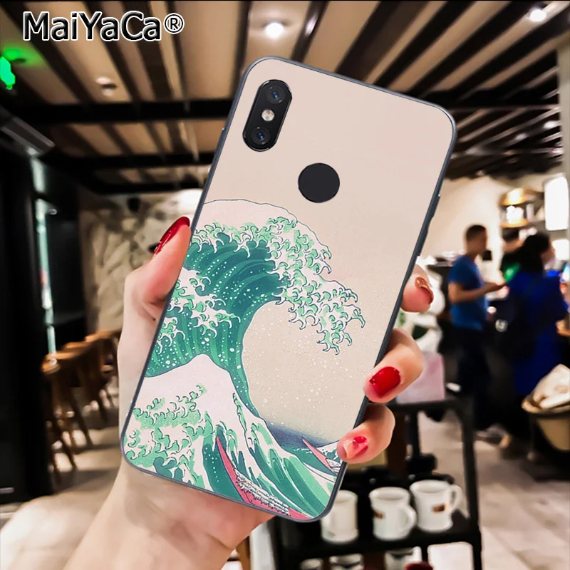 MaiYaCa Ван 7А 6Agh искусство Звездная ночь волна Искусство Японский телефонный чехол