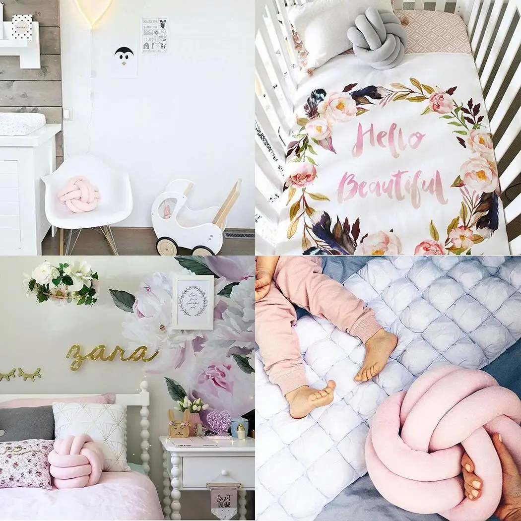 Мягкие мяч-клубок подушки детская кровать мягкие детские дома белый розовый