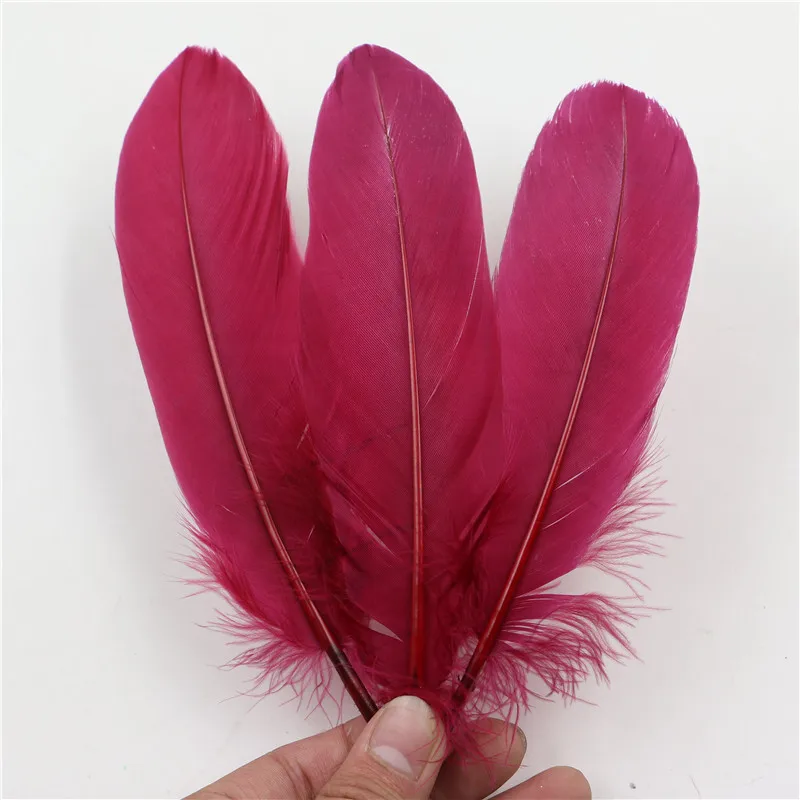 DIY винно красные пушистые гусиные перья домашнее рождественское украшение для