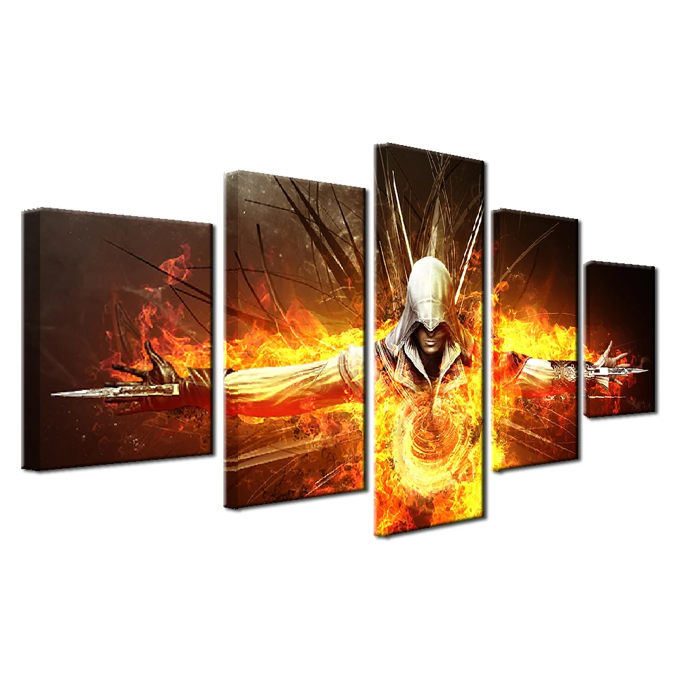 Assassin's Fire Creed цветные картины HD настенные художественные Рамки домашний Декор 5