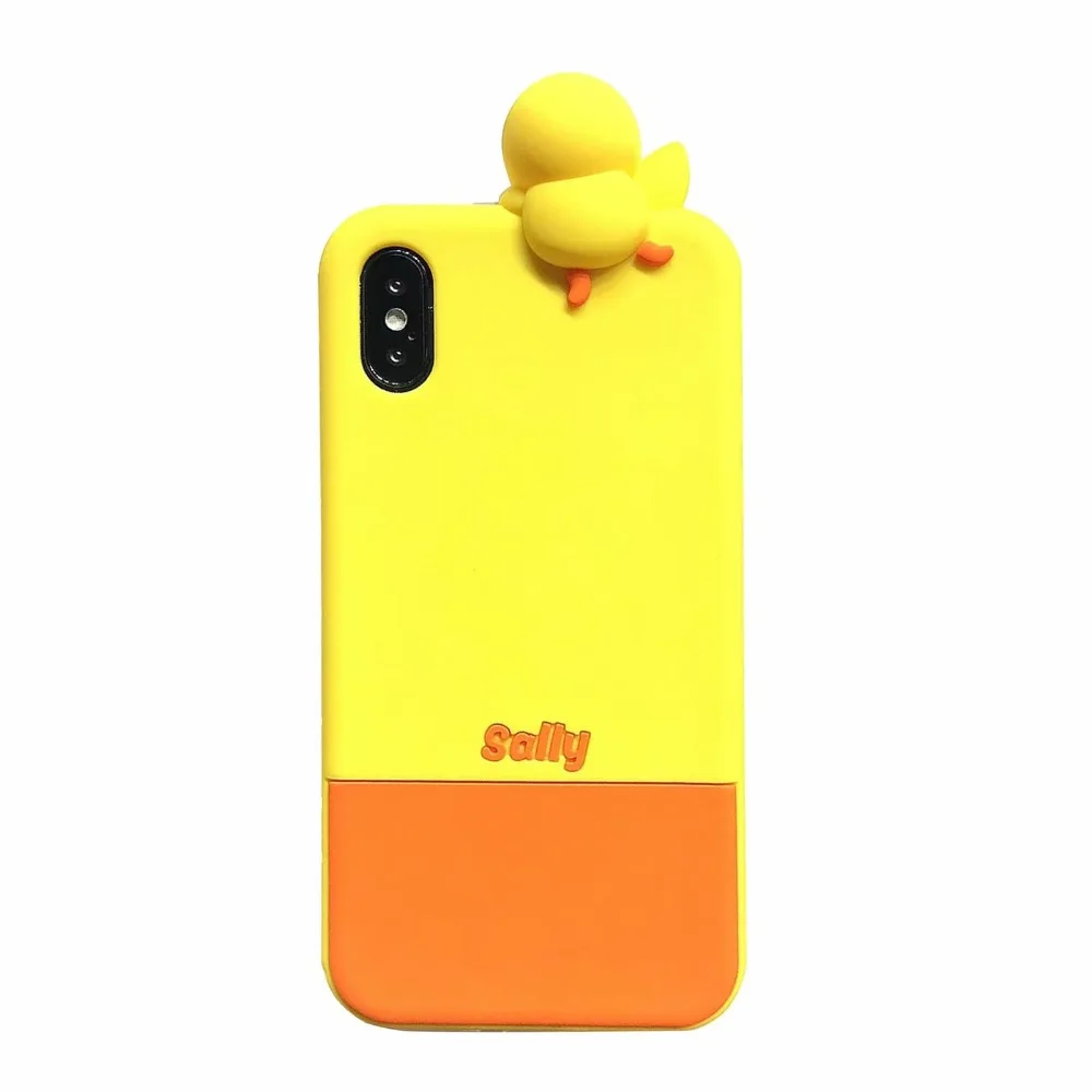 ORYKSZ 3D чехол с кроликом из мультфильма для iPhone X XR XS Max 7 8 Plus Мягкий ТПУ силиконовый чехол s чехол для iPhone 8 7 6S Plus задняя крышка