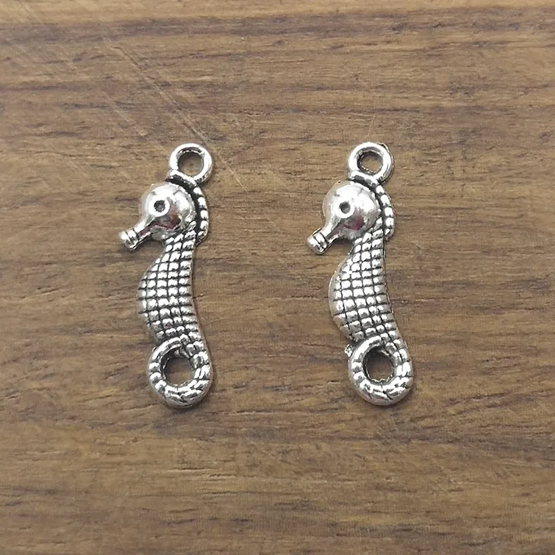 20 шт. подвески Seahorse 22*7 мм тибетские посеребренные Подвески антикварные ювелирные