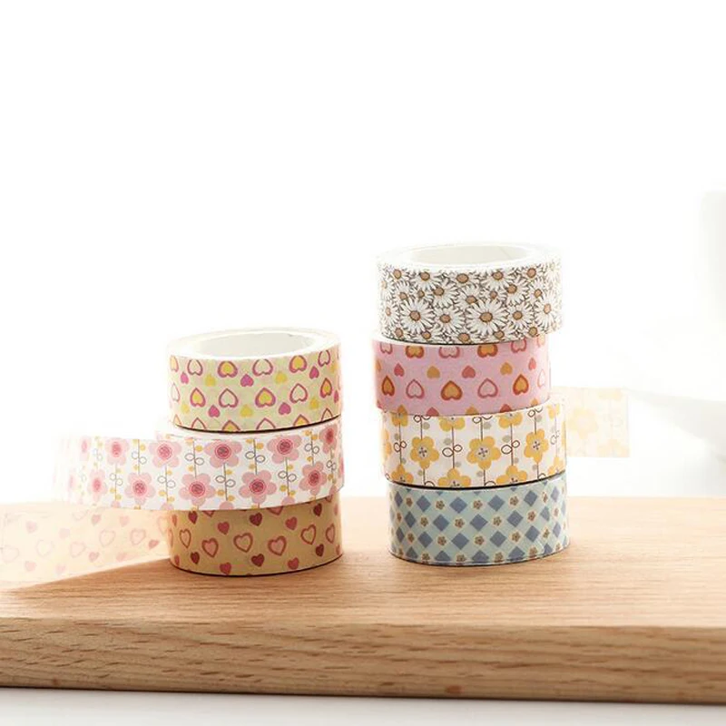 6/10 шт креативная бумажная лента декоративная блестящая Цветочная