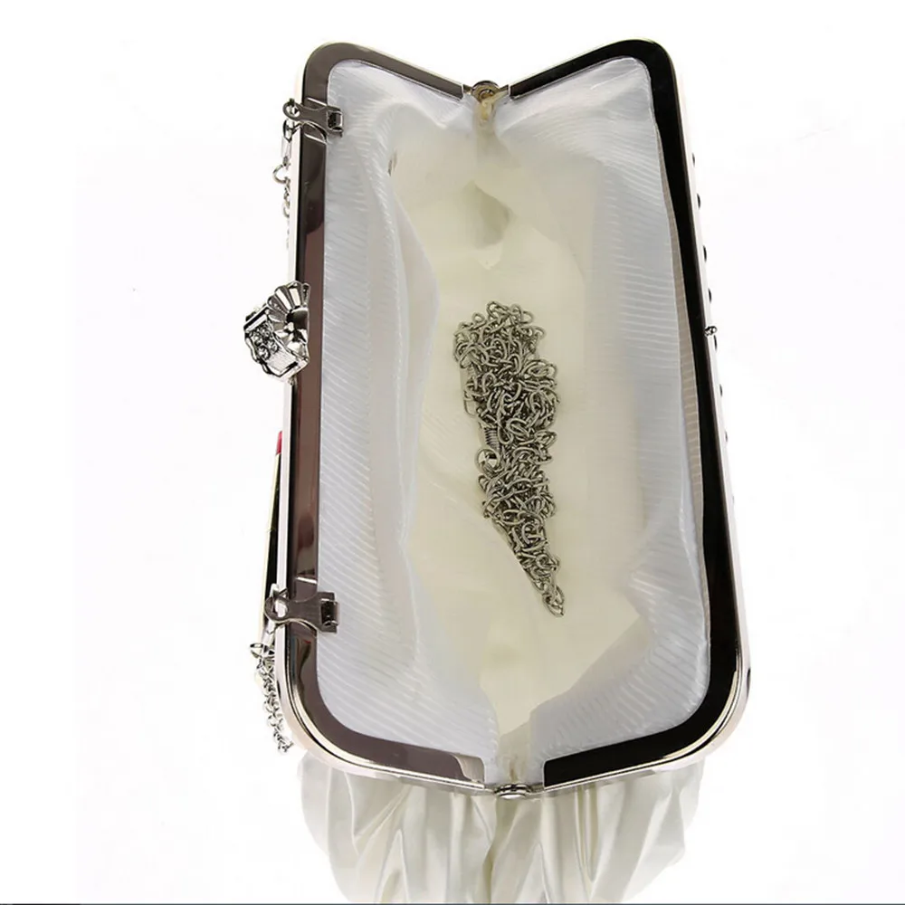 Женская сумка через плечо вечерняя простая сумочка со складками клатч для женщин