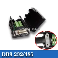 connector db9 9pin plug pin d sub terminal board plastic cover solderless screw