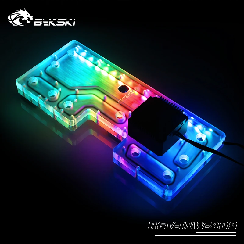 BYKSKI акриловый бак для использования в WIN 909 чехол для компьютера/3PIN 5 V D-RGB/Combo DDC насос крутой водный канал решение
