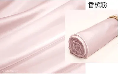 Champagne Pink 1 метр высококачественное эластичное моделирование шелковое атласное свадебное платье ткань высококачественное украшение Роскошная ткань украшение - Цвет: Champagne Pink