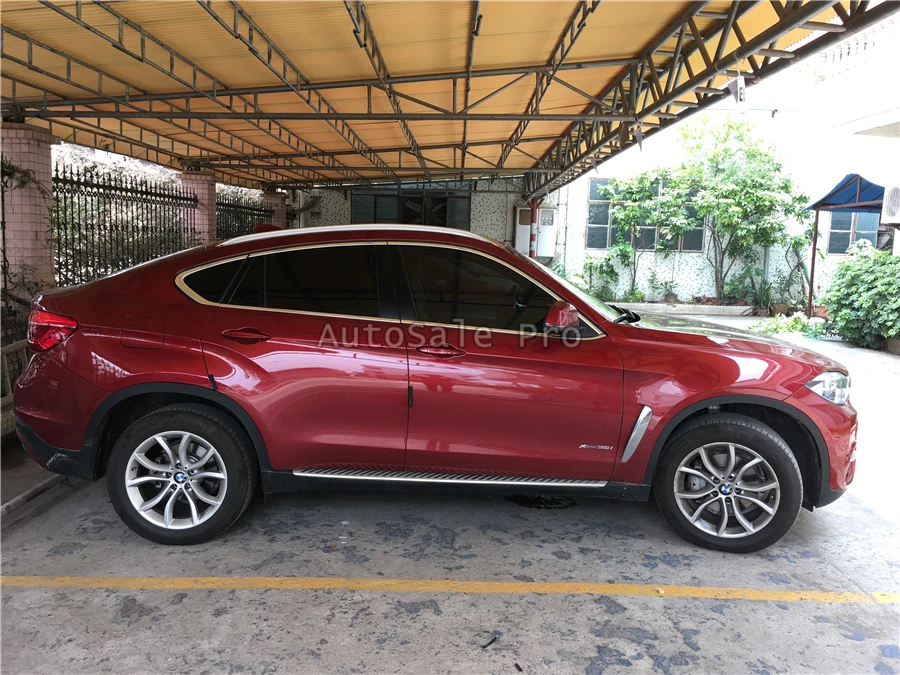 Для BMW X6 2009 2017 автомобиля алюминиевый сплав серебра Топ рейлинги Rack Боковые