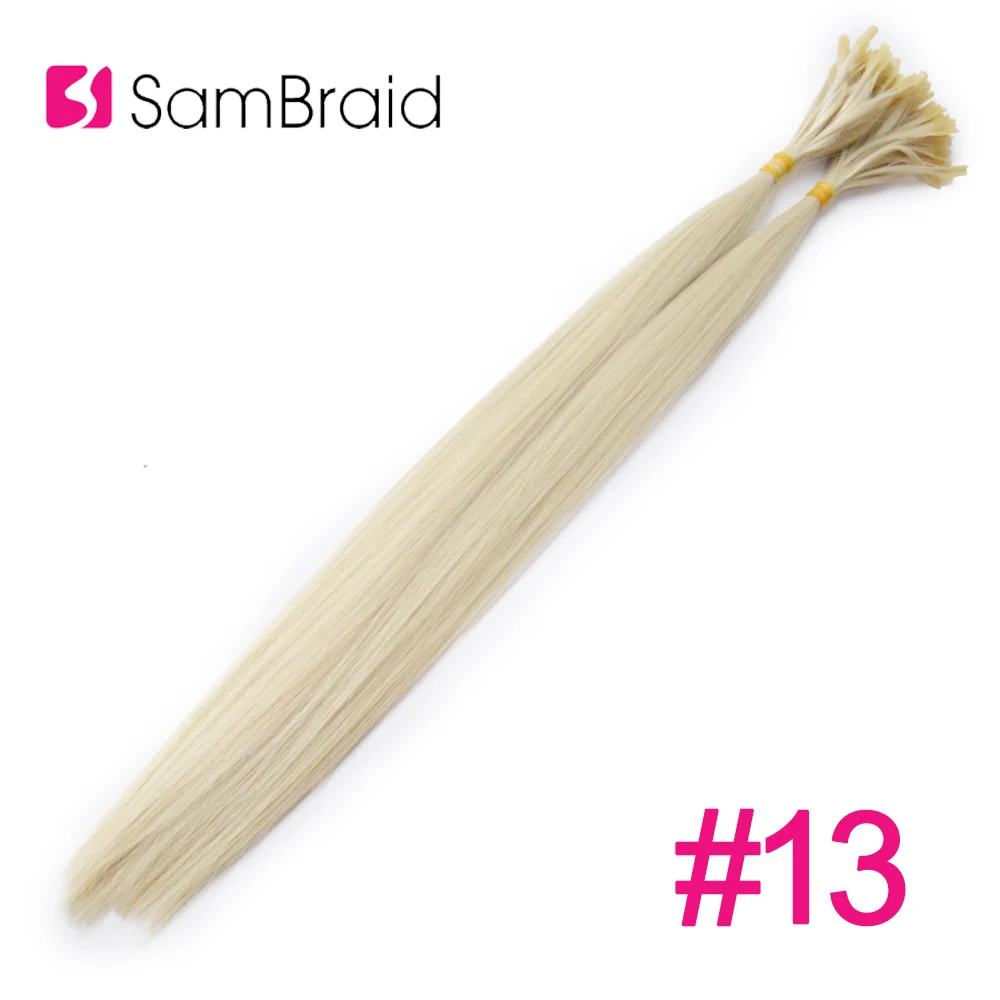 Sambraid прямо, 22 дюйма, вязанные крючком косички из волос для наращивания 100 шт./упак. фабричного производства синтетические косички, накладные волосы на заколке для Для женщин - Цвет: 13